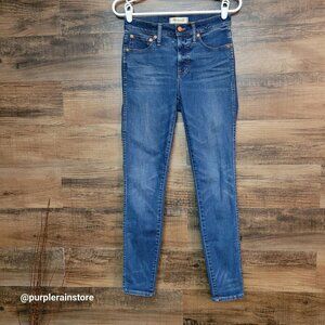 Madewell Jeans 26 Skinny 9" High Rise Patty Wash G7189 Tummy Control Stretch